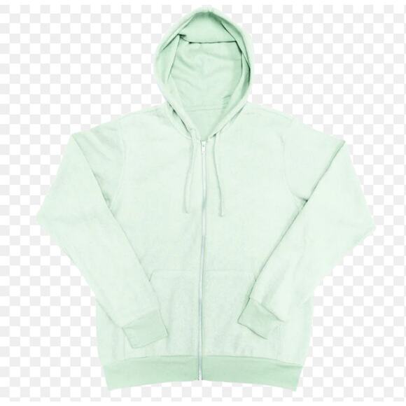 Soft Serve Cloud Cotton Zipper Hooded Jacket in Lime Sherbert. Size S - Picture 1 of 6